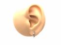 Silver Cut Out Heart Design Huggy Hoop Earrings