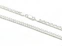 Silver Double Curb Chain 16 Inch
