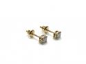 14ct Yellow Gold Diamond Stud Earrings