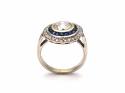 18ct Sapphire & Diamond Cluster Ring 1.50ct