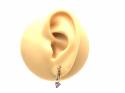9ct Amethyst & Diamond Drop Earrings
