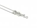 Silver CZ Rubover Droplets Pendant & Chain