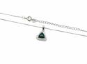 Silver Created Opal & CZ Fancy Pendant & Chain