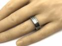 Tungsten Carbide Ring Green Carbon Fibre 7mm