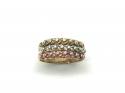 9ct Three Colour Keeper Ring
