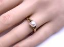 14ct Yellow Gold Pearl & Emerald Ring