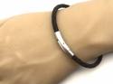 Leather Brown Plaited Bracelet Magnetic Clasp