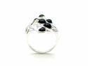 Silver Whitby Jet Ring Size P