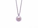 Silver Freshwater Pearl and CZ Pendant & Chain
