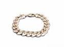 9ct Yellow Gold Flat Curb Bracelet 8 In