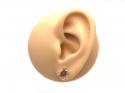 Silver Amber Spider Stud Earrings