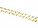9ct Yellow Gold Flat Curb Chain 20 Inch