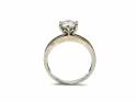 Silver Clear Stone Set Solitaire Ring