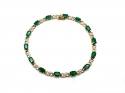 9ct Emerald & Diamond Bracelet