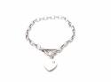 Silver Ladies Cz T-Bar Bracelet 7.5 Inch