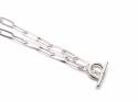 Silver Paperclip T-Bar Necklet 18 Inch