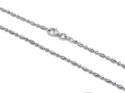 Silver Moon Cut Bead Chain 18 Inch