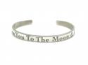 Silver I Love You To The Moon & Back Cuff Bangle