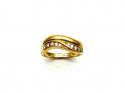 18ct Yellow Gold Diamond Wave Ring