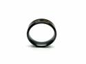 Black Zirconium & Wood Shades Inlay Ring 7mm