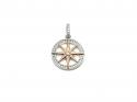Silver Rose Plated North Star Pendant