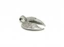 Silver CZ Angel Wings Pendant