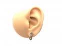 Silver Peridot Pear Shape Drop Earrings