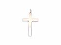 Silver Large Patterened Cross Pendant