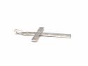 Silver Large Patterened Cross Pendant