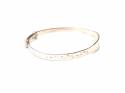 Silver ID Expandable Patterened Baby Bangle
