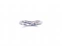 Palladium Diamond Wishbone Ring