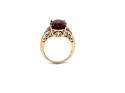 18ct Rose Gold Garnet & Diamond Ring