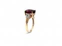 18ct Rose Gold Garnet & Diamond Ring