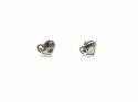 Silver LOVE Heart Stud Earrings