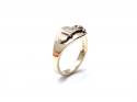 9ct Yellow Gold Plain Buckle Ring