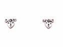 Silver Padlock & Key Stud Earrings