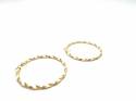 9ct Yellow Gold Large Twisted Hoop Earrings 60mm