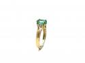 9ct Yellow Gold Emerald & Zircon Ring