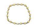 9ct Yellow Sapphire Bracelet 7 3/4 Inch