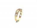 9ct Yellow Gold Curb Design Shoulders MUM Ring