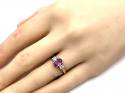 18ct Pink Sapphire & Diamond Ring