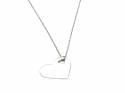 Silver Cut Out Heart Trace Chain Necklet