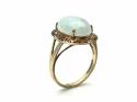 9ct Yellow Gold Jade Solitaire Ring