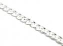 Silver Pave Curb Bracelet 8 Inch