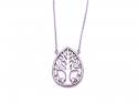 Silver Cut Out Tree Of Life Necklet