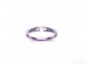 Silver CZ Solitaire Band Ring