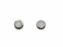 Silver Circle CZ Stud Earrings