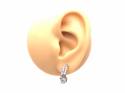 Silver Tanzanite & CZ Bubble Stud Earrings