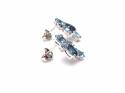 Silver Sky & London Blue Topaz Cluster Earrings