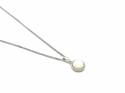 Silver White Mother of Pearl Pendant & Chain